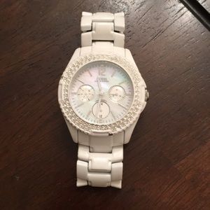 White women’s Guess watch